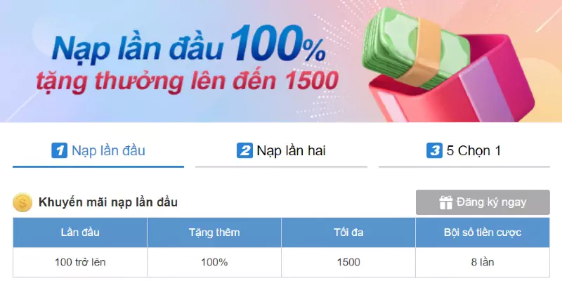 Khuyến mãi KUBET nạp tiền lần đầu cực hot nhận 100%